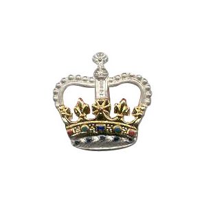 Silver & Gold 6-1004 Rank Crown w/ stems (pair)