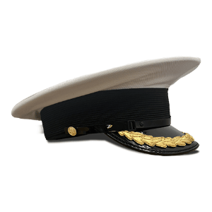 CAP RCN Removable Cotton Top White Senior Officer