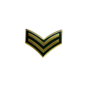 Corporal Rank Badge (2 chevrons) Metal Green