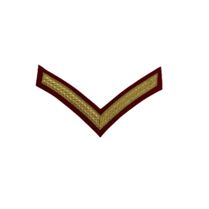 Private Cloth Rank Badge (1 chevron) Braid Red