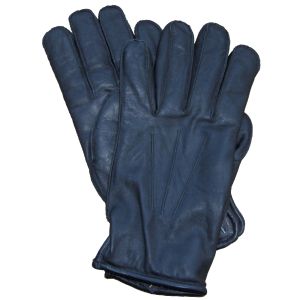 Gants de cérémonie en cuir noir, non-doublé