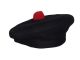 Beret Balmoral with red torrie (Black Watch)