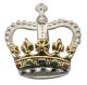 Silver & Gold 6-1004 Rank Crown w/ stems (pair)
