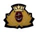 Merchant Navy Embroidered & Metal Cap Badge