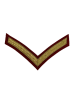 Private Cloth Rank Badge (1 chevron) Braid Red