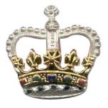Silver & Gold 6-1004 Rank Crown w/ stems (pair)