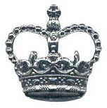 Silver 6-1014S Rank Crown w/ eyelets (pair)