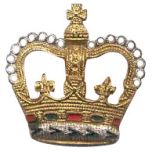 Gold & Silver 6-1040 Rank Crown w/ metal tabs (pair)