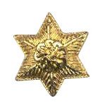 6-Pointed Star 6-1044G w/ metal tabs (pair)