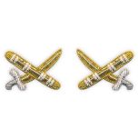 Embroidered DND Mess Kit Crossed Sword & Baton (pair)