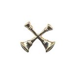 Crossed Bugles Fire Collar Ranks, Voided (pair)
