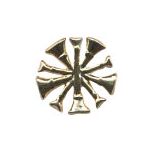 Five Crossed Bugles Fire Collar Ranks, Voided (pair)