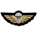 Embroidered Parachutist Jump Wings, White