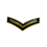 Private  Rank Badge (1 chevron)Metal Green
