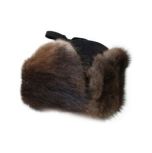 3-1000 Yukon Style Muskrat Fur Trim Winter Hat