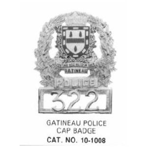 10-1008 BNQ Municipal Cap Badge with Cage