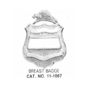 11-1007 Police Breast Badge with Cage