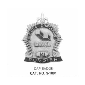 9-1001 Custom Municipal Fire Department Badge