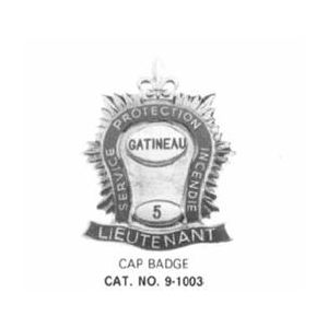 9-1003 Municipal Fire Department Cap Badge