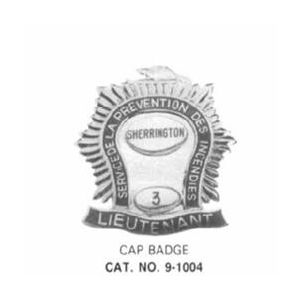 9-1004 Municipal Fire Cap Badge