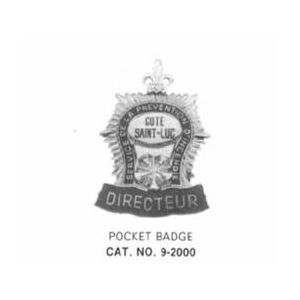 9-2000 Fire Department Pocket Badge