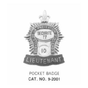 9-2001 Fire Department Pocket Badge