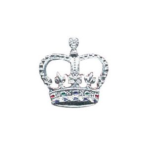 Silver 6-1037 Rank Crown w/ screw post (pair)