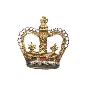 Gold & Silver 6-1040 Rank Crown w/ metal tabs (pair)