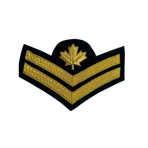 Master Corporal Cloth Rank Badge Braid Black