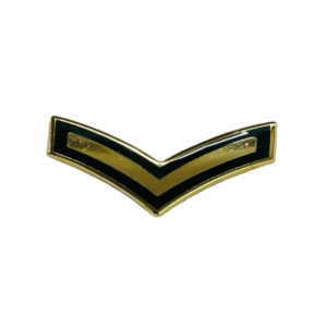 Private  Rank Badge (1 chevron)Metal Green