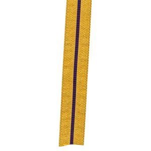 Gold Braid with 1 Royal Purple Stripe (mtr)