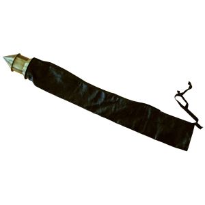 Étui en cuir noir pour drapeau régimentaire