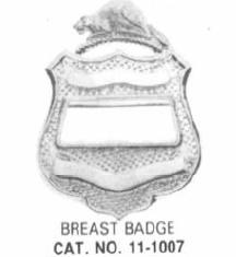 11-1007 Police Breast Badge with Cage