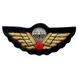 Embroidered Parachutist Jump Wings, Red