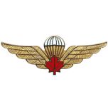 Parachutist Wing, Red Maple Leaf, Metal